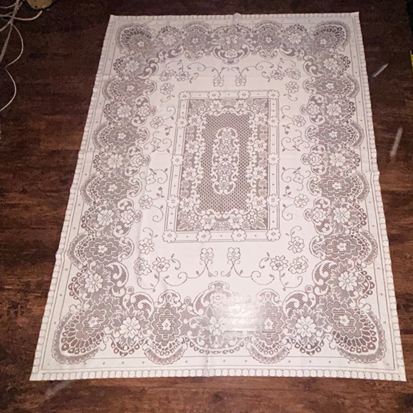 Vintage lace tablecloth 68”x53” - Picture 1 of 3